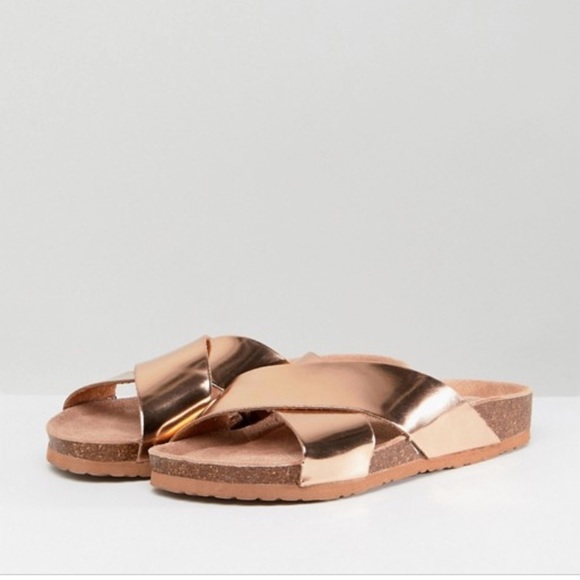 ASOS brand South Beach rose gold sandals - Picture 2 of 7